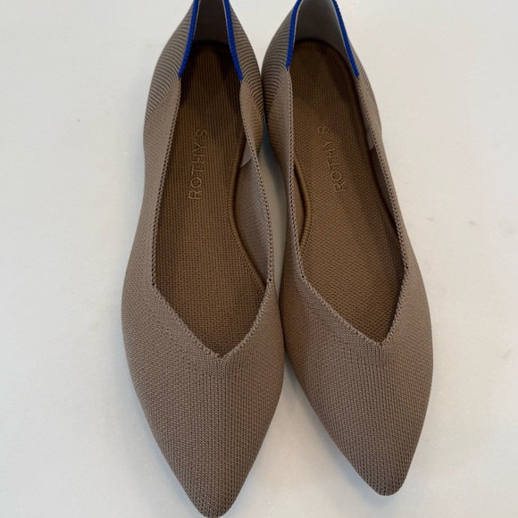 Rothy's The Point Ballet Flat Slip-On Comfortable Portobello Tan Size 9.5 NEW - Picture 9 of 9